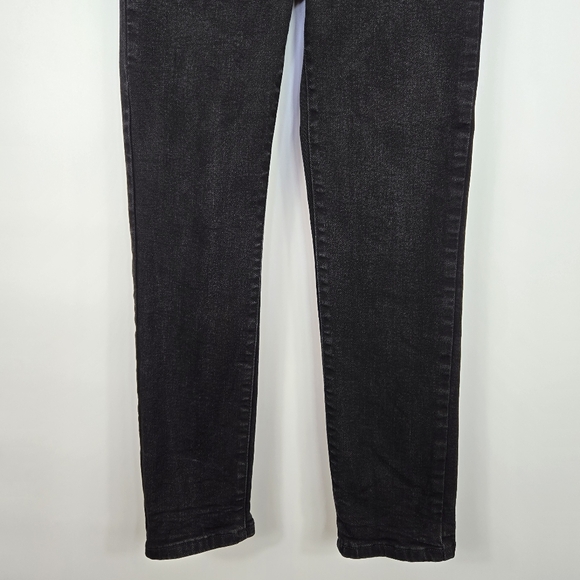 Everlane High Rise Slim Straight Cigarette Jeans 24 Ankle Length Stretch Black - Picture 5 of 13